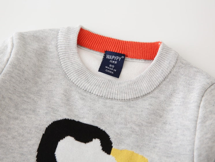 [383113] - Atasan Sweater Anak Trendi - Motif Great Whale