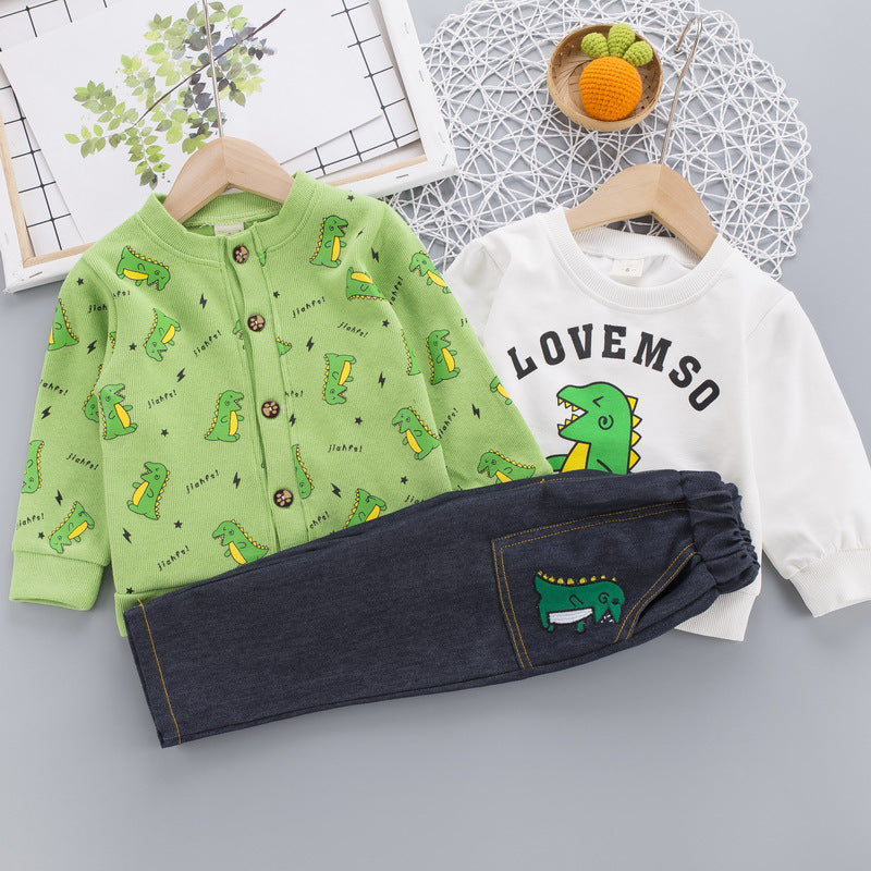 [345303] - Setelan Jaket Anak 3 in 1 - Motif Baby Dino