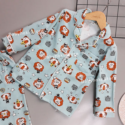 [225692] - Baju Piyama Anak Import / Setelan Tidur Anak - Motif Circus Animal