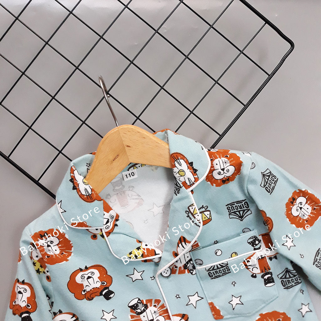 [225692] - Baju Piyama Anak Import / Setelan Tidur Anak - Motif Circus Animal