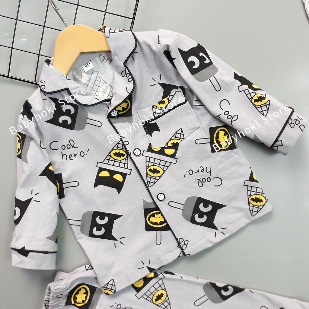 [225590] - Piyama Anak Import  / Setelan Tidur Anak / Baju Tidur Anak - Motif Cool Batman