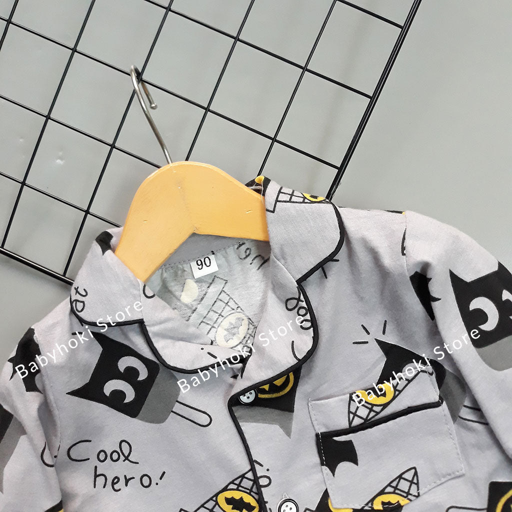 [225590] - Piyama Anak Import  / Setelan Tidur Anak / Baju Tidur Anak - Motif Cool Batman