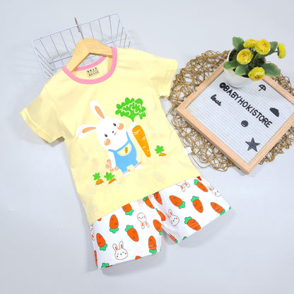 [2251521] - Import Baju Setelan Homewear Anak - Motif Carrot Bunny