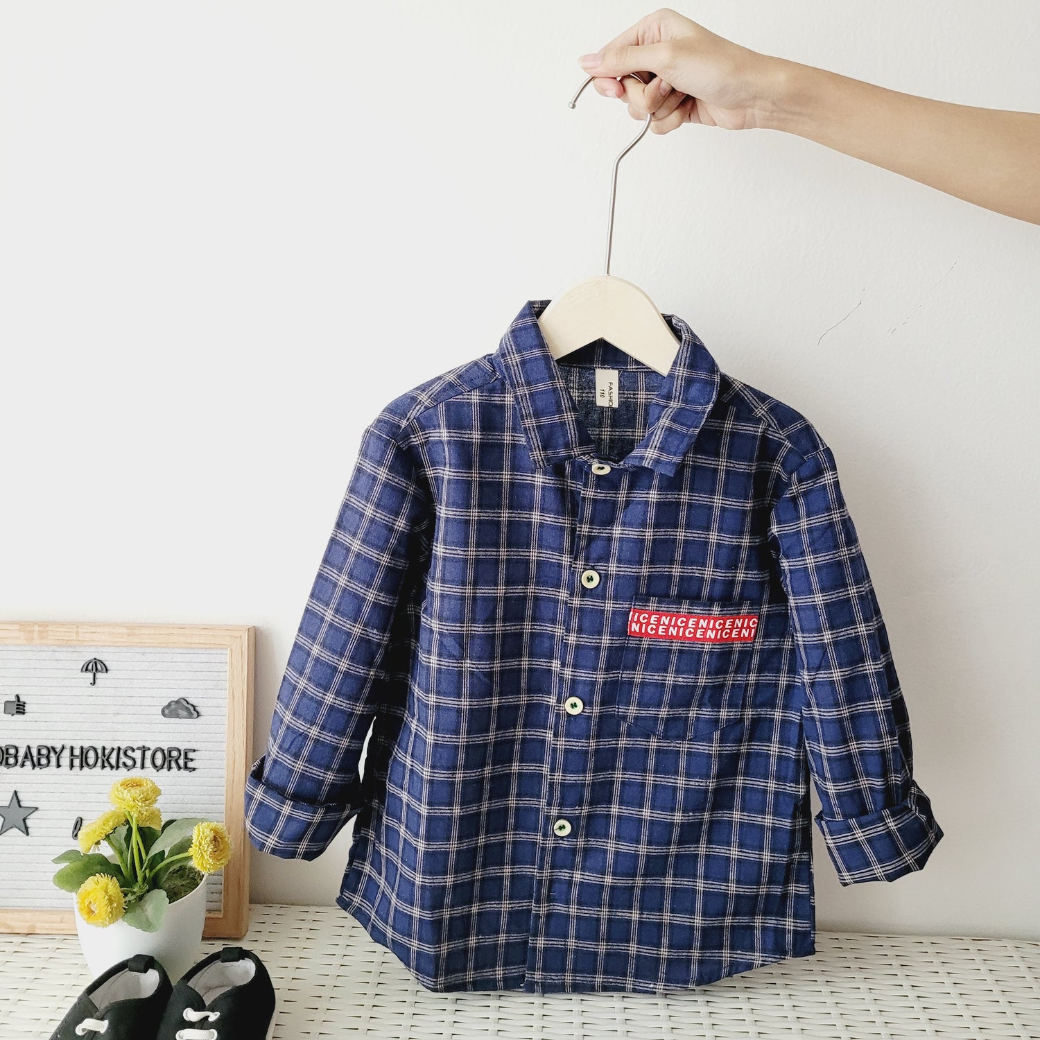 [001420] - Atasan Kemeja Kotak-Kotak Lengan Panjang Anak Cowok - Motif Cool Windowpane