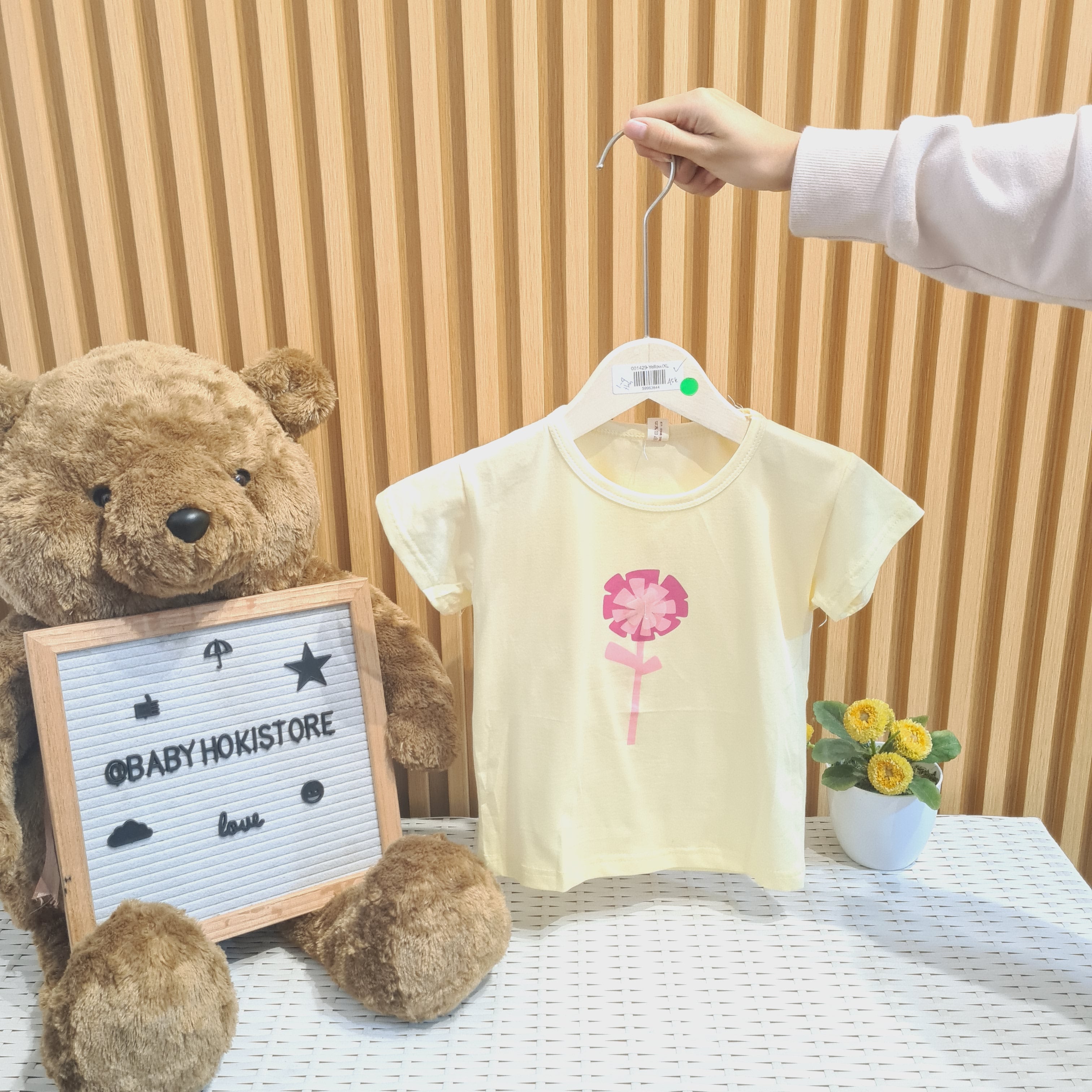 [001429] - Atasan Kaos Lengan Pendek Anak Perempuan - Motif One Flower