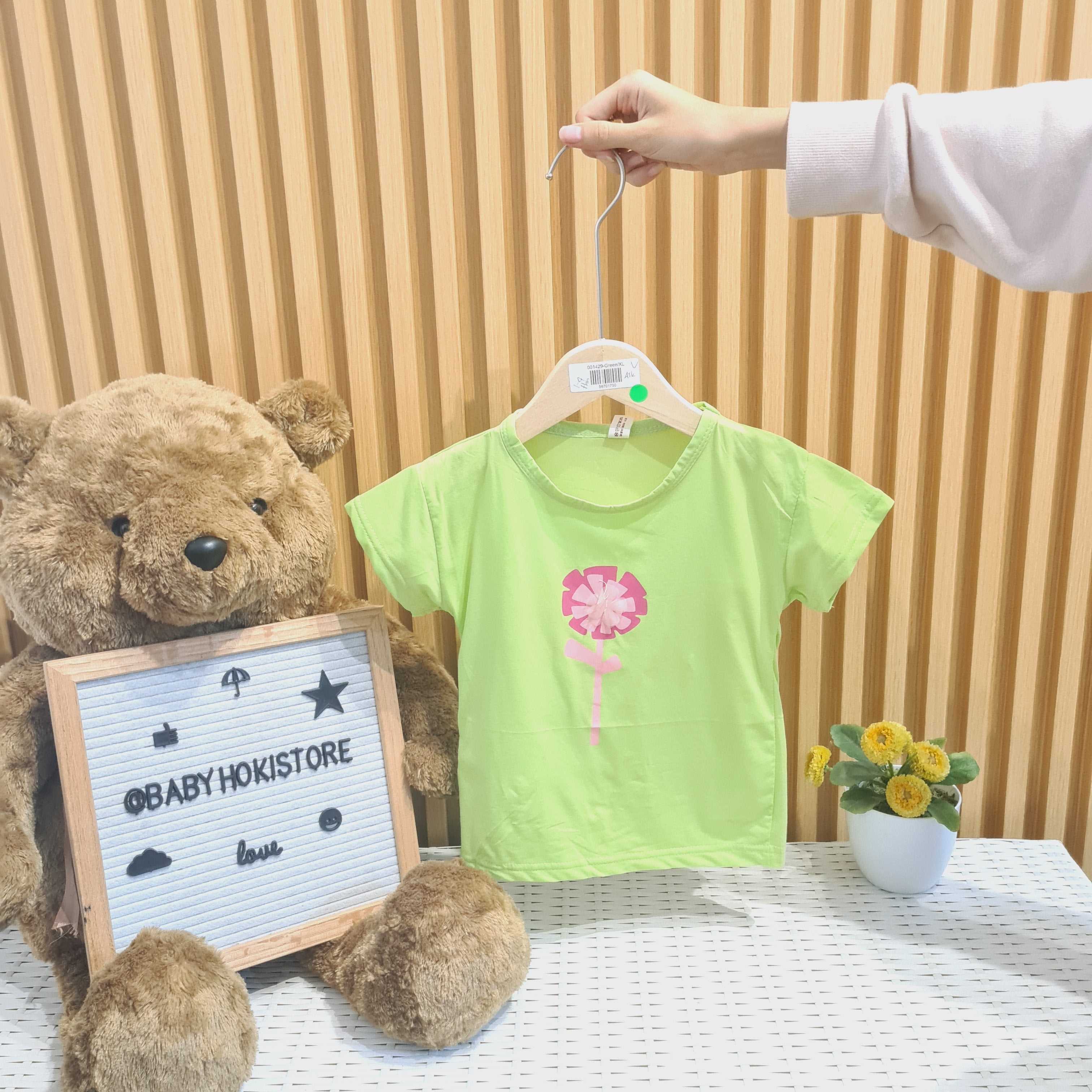 [001429] - Atasan Kaos Lengan Pendek Anak Perempuan - Motif One Flower