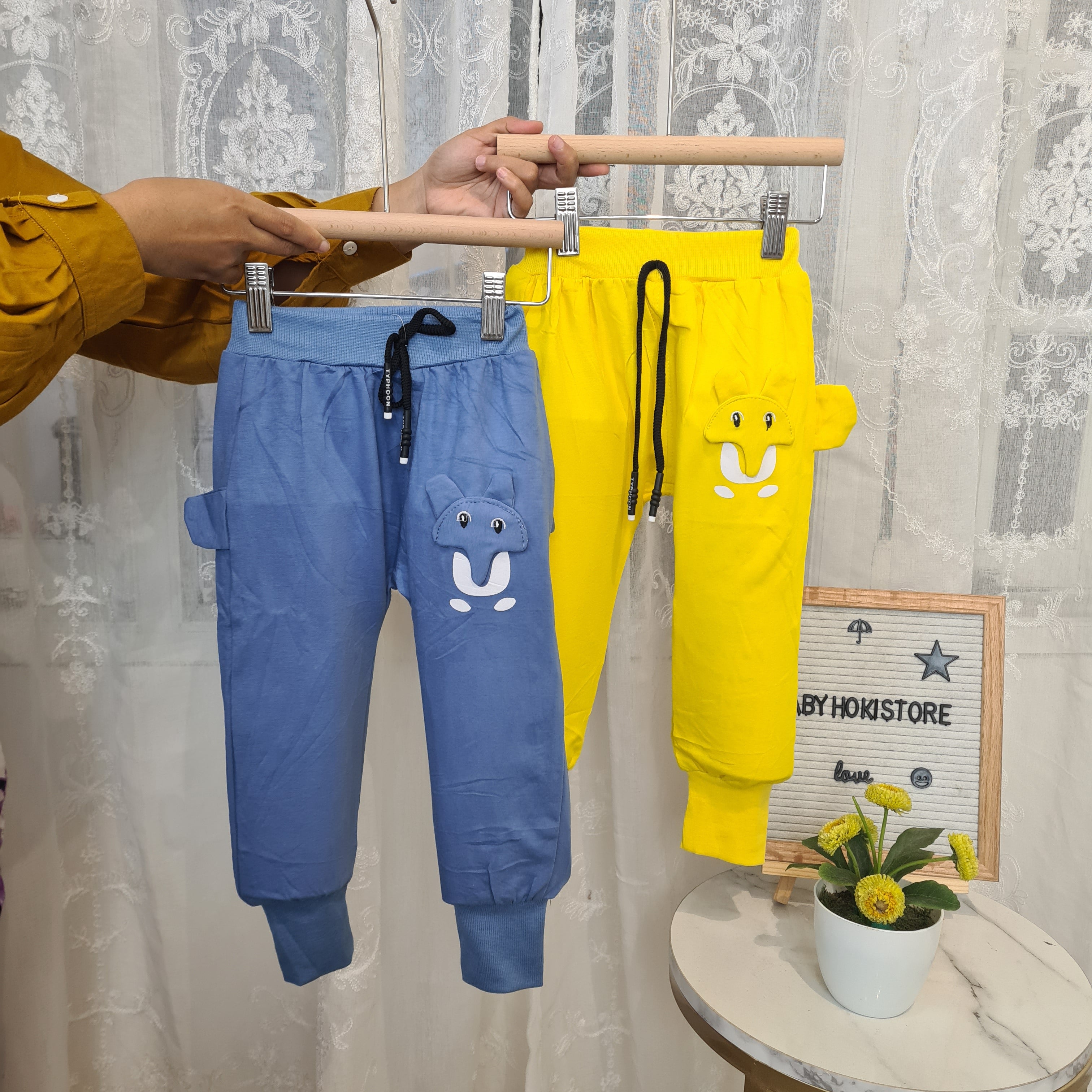 [001436] - Bawahan 3D Celana Panjang Jogger Anak Laki-Laki - Motif Elephant Head