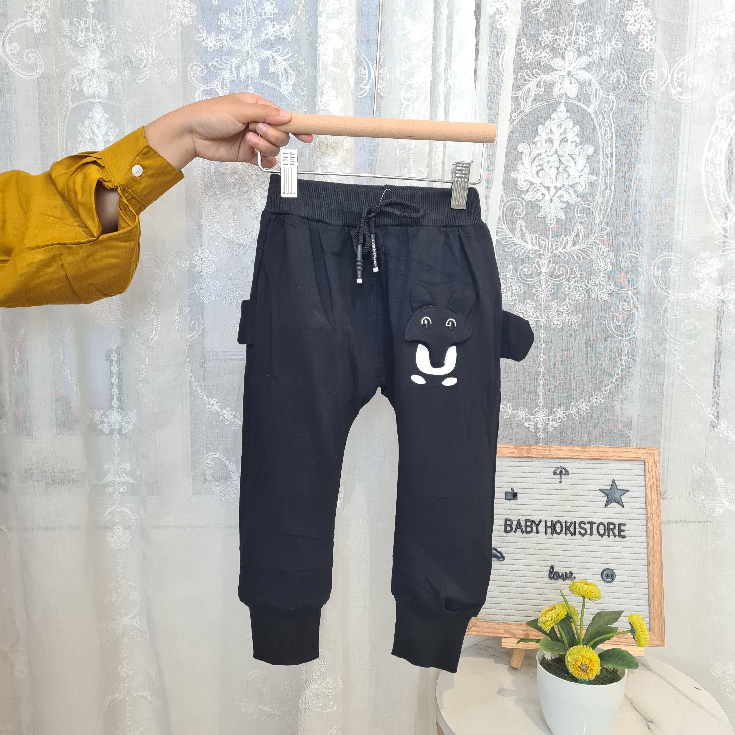 [001436] - Bawahan 3D Celana Panjang Jogger Anak Laki-Laki - Motif Elephant Head