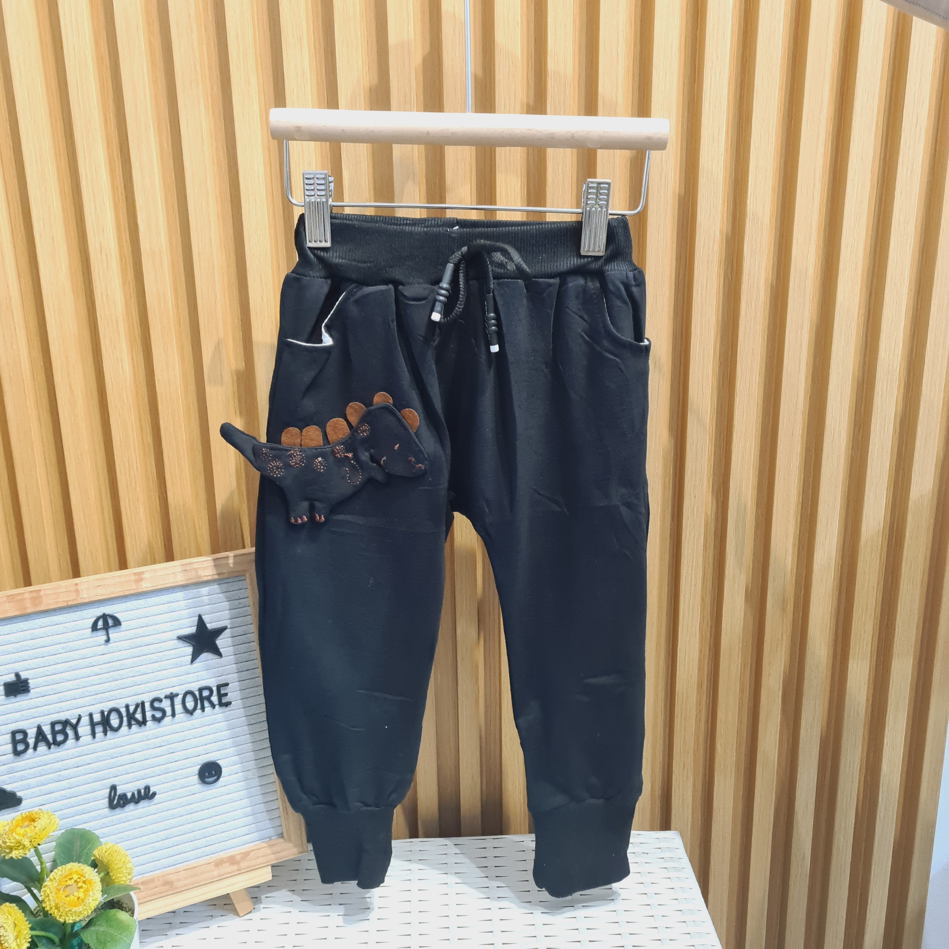 [001437] - Bawahan 3D Celana Panjang Jogger Anak Laki-Laki - Motif Dino Knee