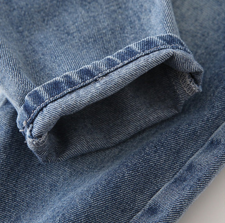 [119364] - Bawahan Celana Panjang Jeans Anak Cowok - Motif Plain Line
