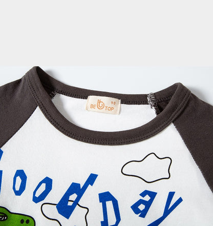 [370200-DAY] - Atasan Kaos Trendi Anak Import - Motif Dino Good Day