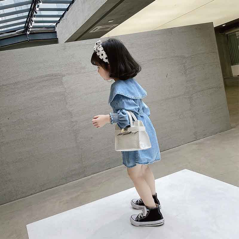 [507186] - Dress Fashion Anak Perempuan - Motif Denim Fashion