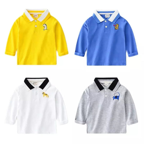[513189] - Atasan Kaos Polo Anak Cowok - Motif Wild Animal