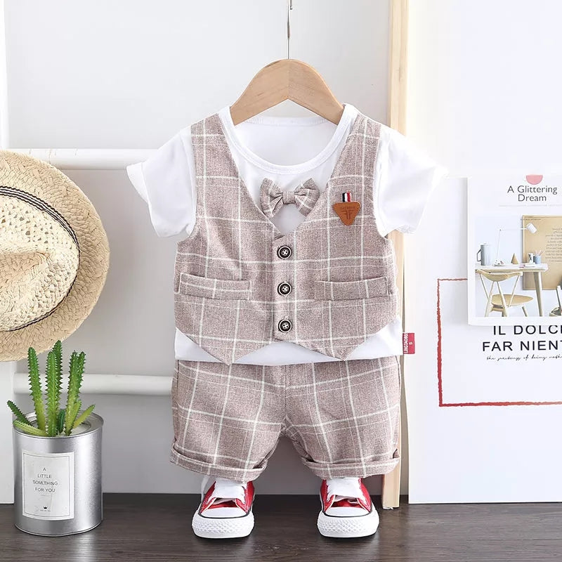 [368437] - Setelan Kemeja Fashion Anak - Motif Tartan Plaid