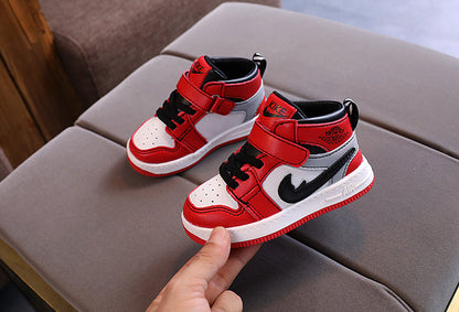 [343150-RED] - Sepatu Anak Trendi / Sepatu Boots Import - Motif Sport Style