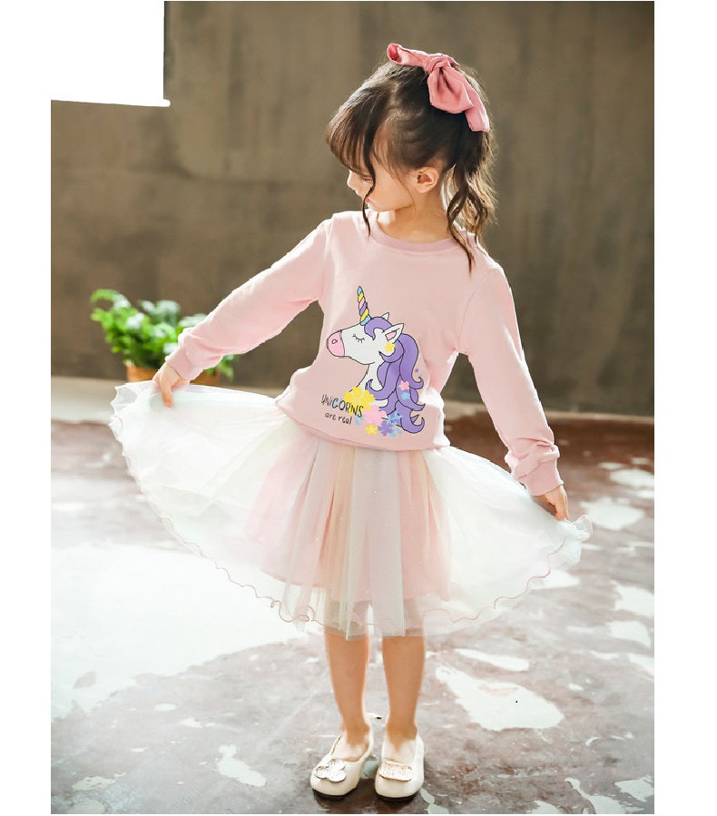 [363270] - Setelan Trend Fashion Anak Perempuan - Motif Real Unicorns