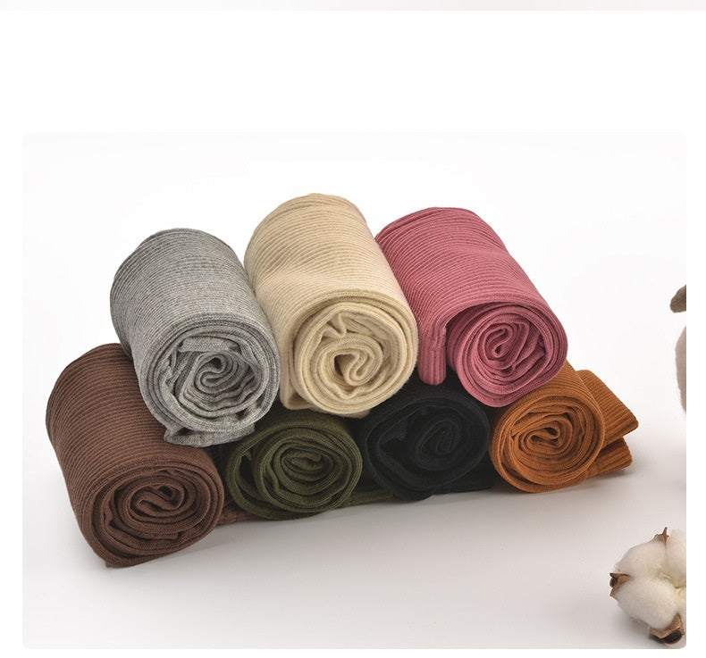 [371292-BROWN] - Celana Santai Anak / Celana Legging Anak - Motif Solid Color