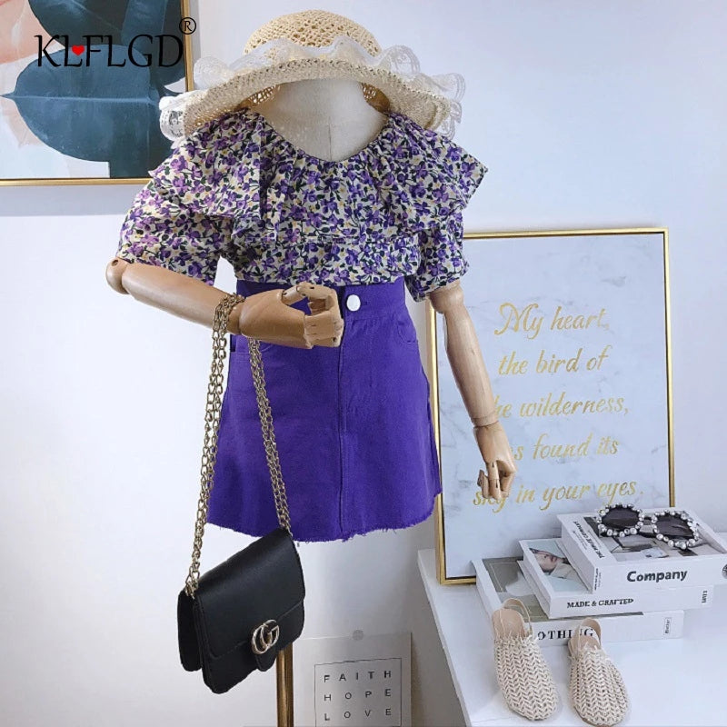 [363385] - Setelan Blouse Fashion Anak Perempuan - Motif Flower Rope