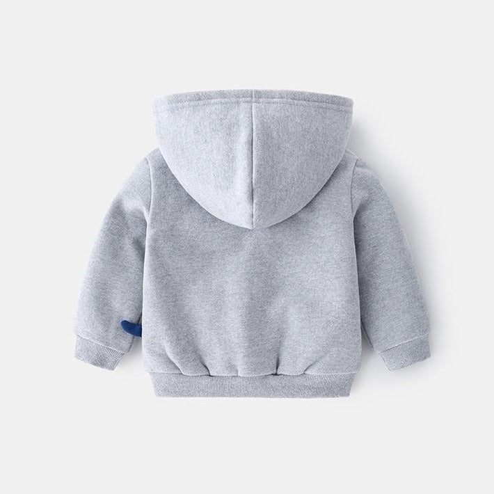 [513196] - Atasan Jaket Hoodie Anak - Motif Small Dino 3D