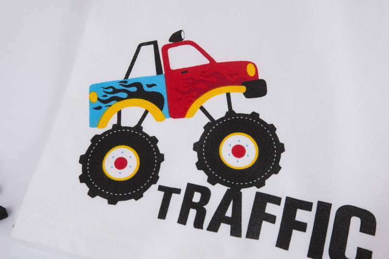 [368533] - Setelan Kaos Kutung Anak Fashionable - Motif Traffic Car