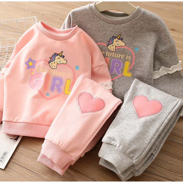 [363266] - Setelan Sweater Trend Anak - Motif Unicorn Girl