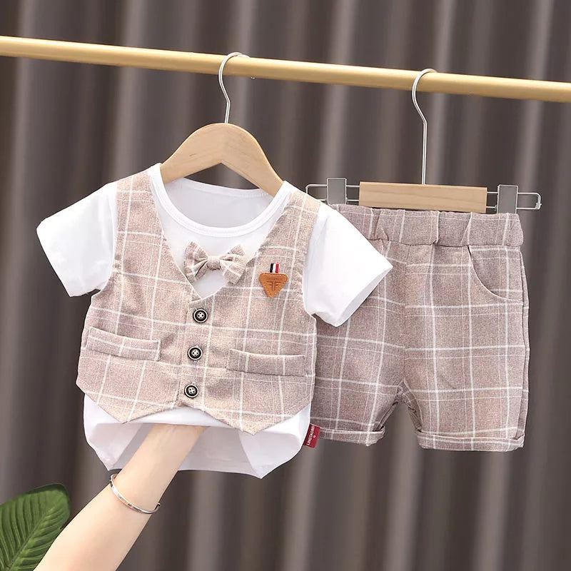 [368437] - Setelan Kemeja Fashion Anak - Motif Tartan Plaid