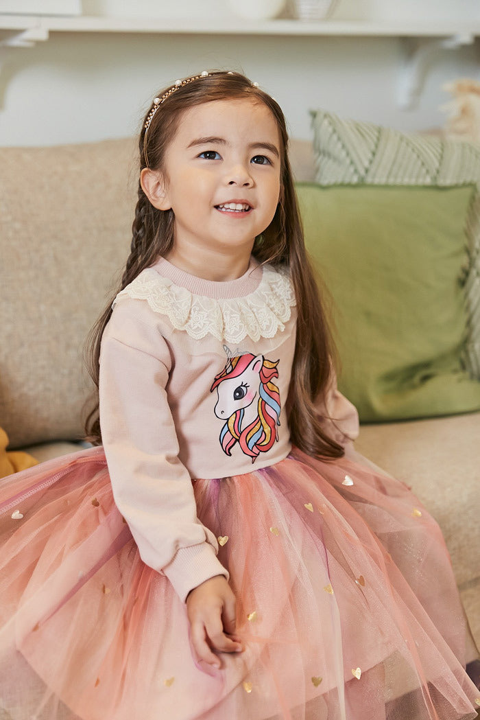 [363265] - Dress Fashion Trend Anak Perempuan - Motif Love Unicorn