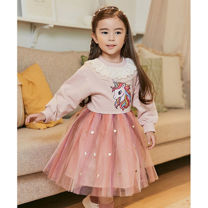 [363265] - Dress Fashion Trend Anak Perempuan - Motif Love Unicorn