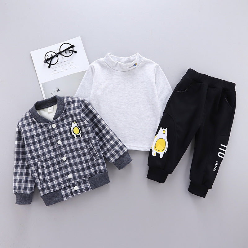 [345301] - Setelan Jaket Kaos Turtleneck Anak 3 in 1 - Motif Bear Belly
