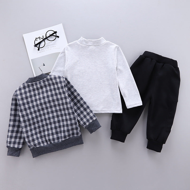 [345301] - Setelan Jaket Kaos Turtleneck Anak 3 in 1 - Motif Bear Belly