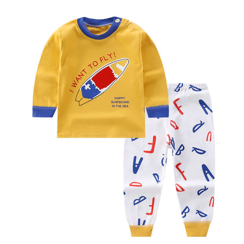 [224127] - Setelan Piyama Anak / Baju Tidur - Motif Happy Surfboard