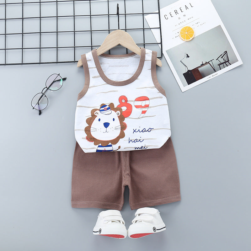 [224197] - Baju Setelan Kutung Anak Import - Motif Lion Xiao