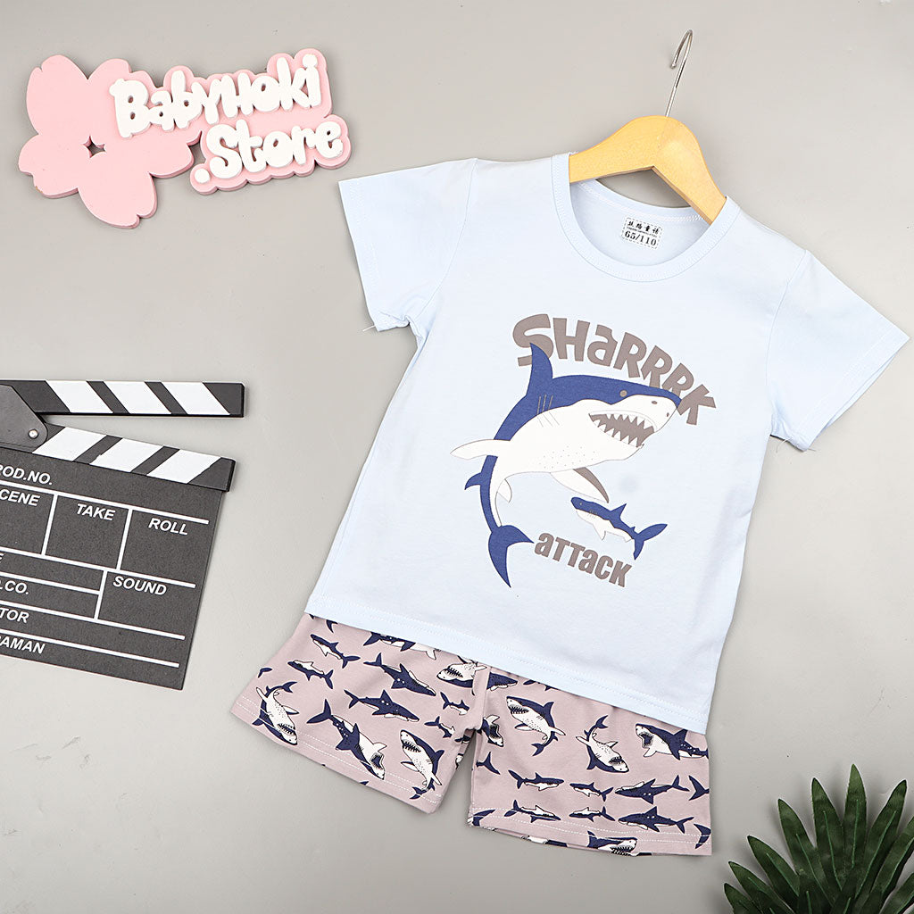 [2251326] - Setelan Santai Anak / Daily Wear Anak - Motif Shark Attack