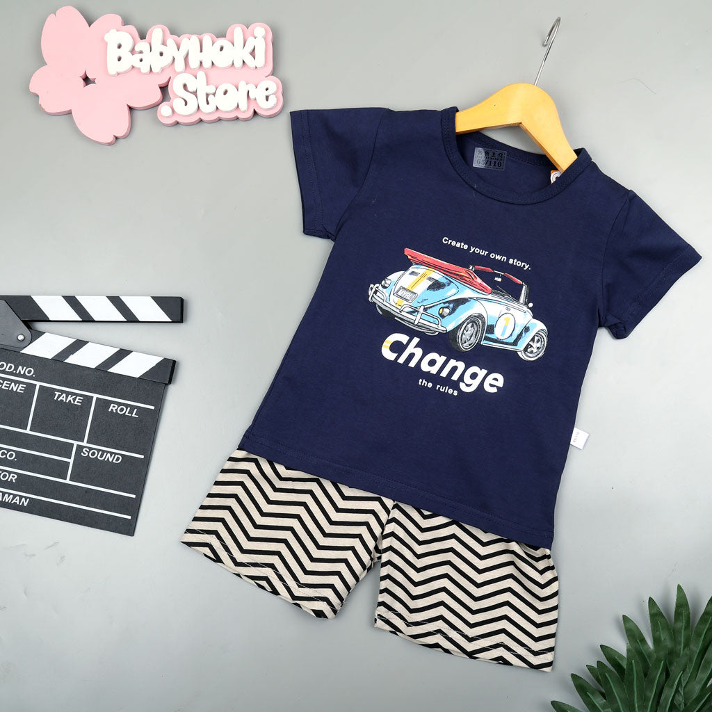 [2251342] - Baju Setelan Santai Anak - Motif Old Car