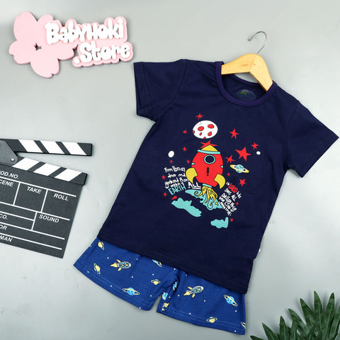 [2251352] - Baju Setelan Santai Anak - Motif Rocket Launch