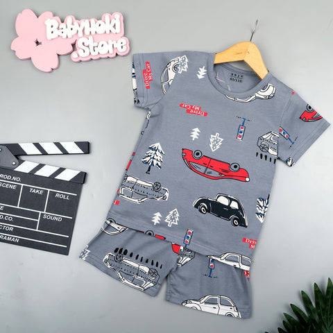 [2251385] - Baju Setelan Santai Anak - Motif Drive My Car