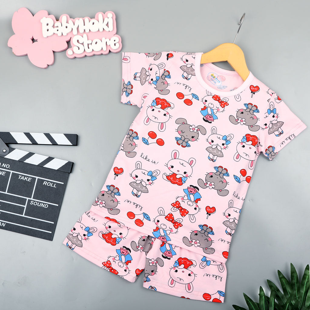 [2251392] - Baju Setelan Santai Anak Import - Motif Like Rabbits