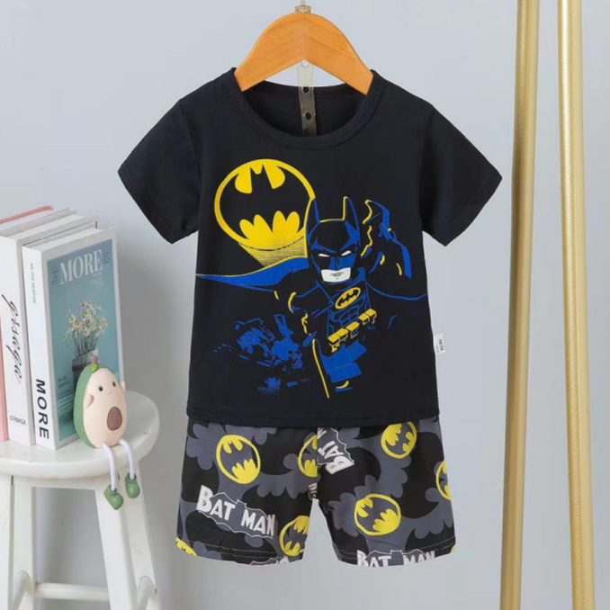 [2251452] - Import Baju Setelan Homewear Anak - Motif Batman Summoner