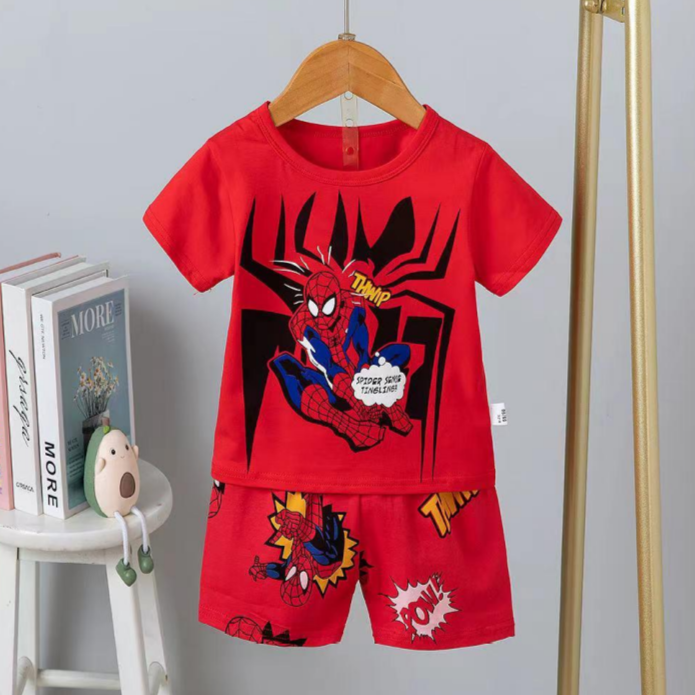 [2251455] - Import Baju Setelan Homewear Anak - Motif Spider Style