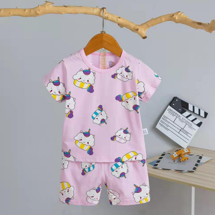 [2251469] - Import Baju Setelan Homewear Anak - Motif Cake Horse