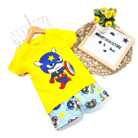 [2251474] - Import Baju Setelan Homewear Anak - Motif Cartoon Captain