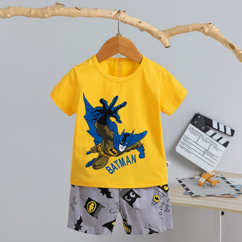 [2251489] - Import Baju Setelan Homewear Anak - Motif Grab Batman