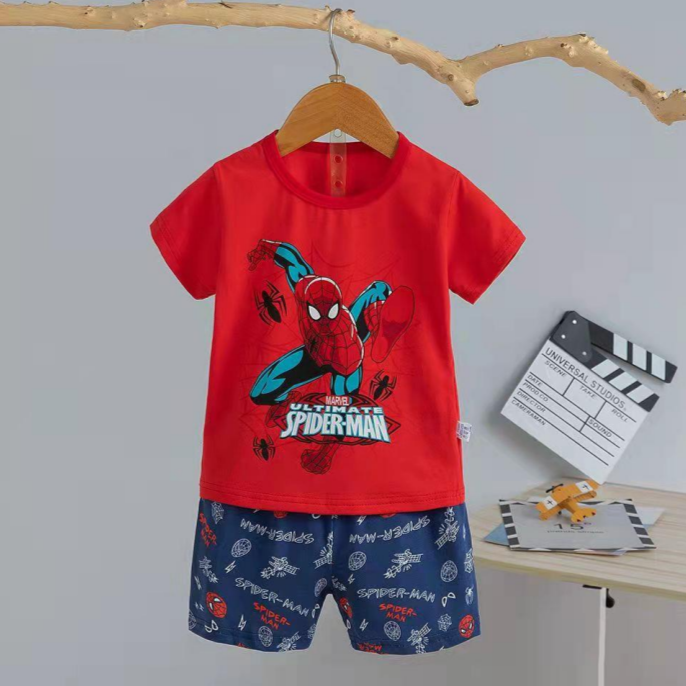 [2251494] - Import Baju Setelan Homewear Anak - Motif Ultimate Spider