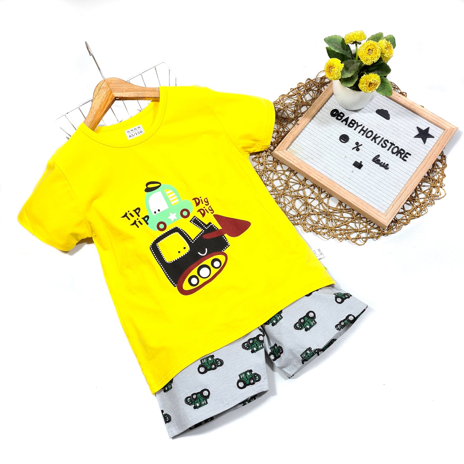 [2251498] - Import Baju Setelan Homewear Anak - Motif Cute Car