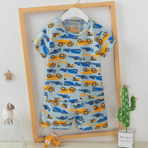 [2251506] - Baju Setelan Homewear Anak - Motif Dredge Car