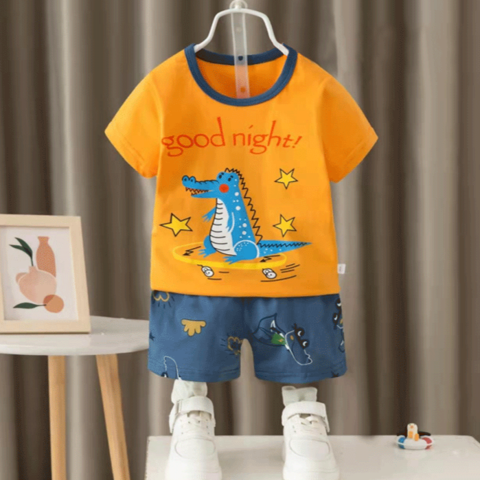 [2251513] - Baju Setelan Homewear Anak - Motif Night Crocodile