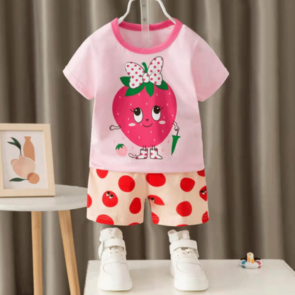 [2251515] - Import Baju Setelan Homewear Anak - Motif Strawberry Woman