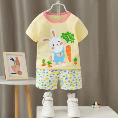 [2251521] - Import Baju Setelan Homewear Anak - Motif Carrot Bunny