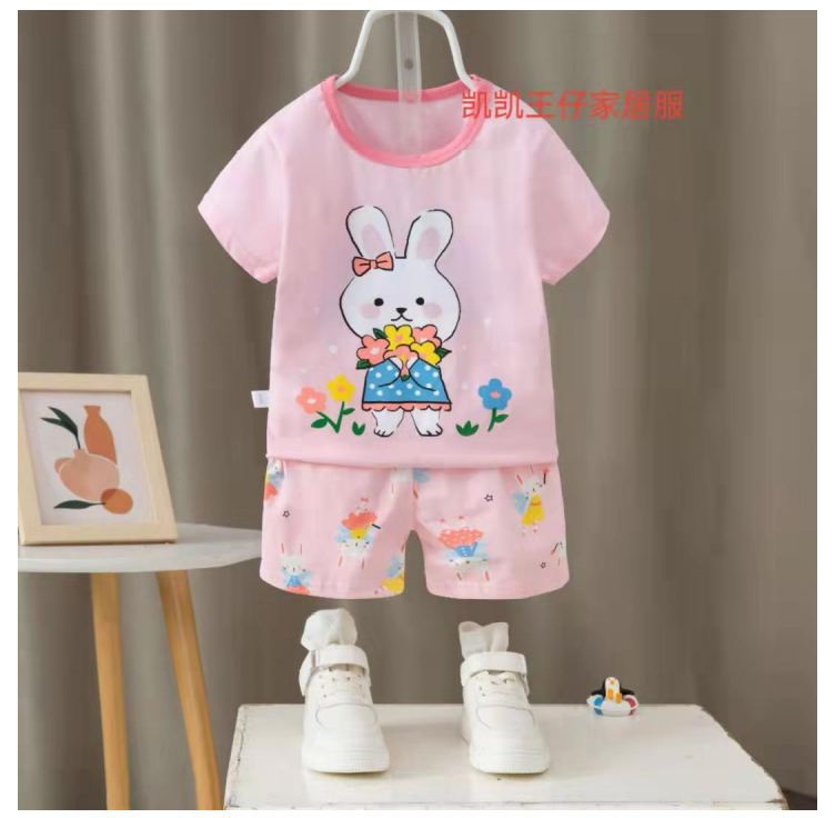 [2251532] - Import Baju Setelan Homewear Anak - Motif Ribbon Rabbit