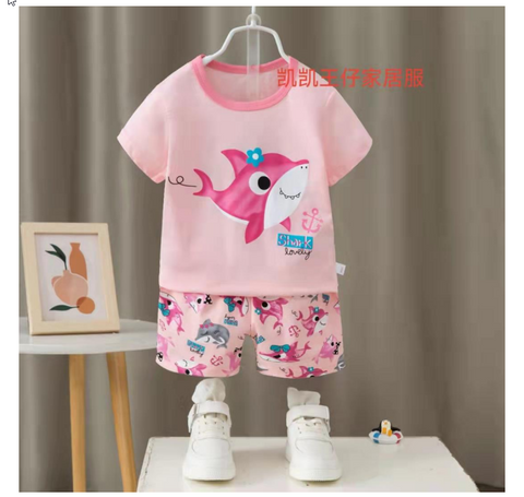 [2251534] - Import Baju Setelan Homewear Anak - Motif Female Dolphin